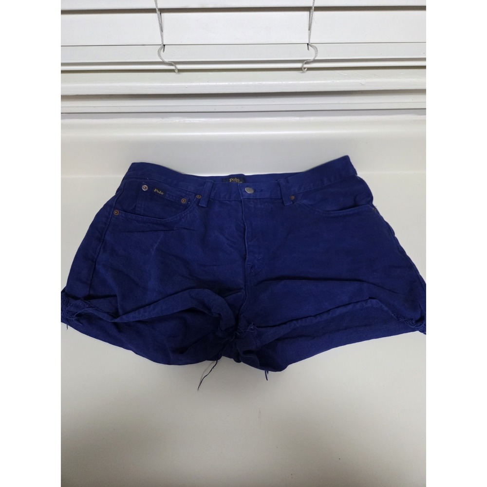 Polo Ralph Lauren Crosby Relaxed Denim Shorts Women's Size 30 Cobalt Blue